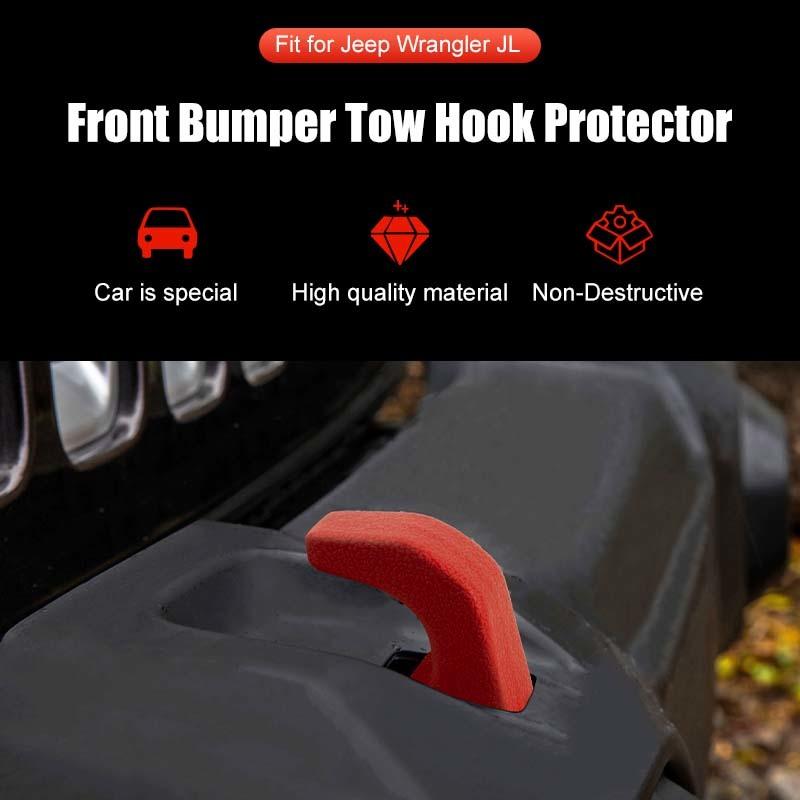 Car Front Bumper Trailer Hook Protective Cover Vehicle Accessories For Jeep Wrangler JK JL TJ Car Exterior Accessories