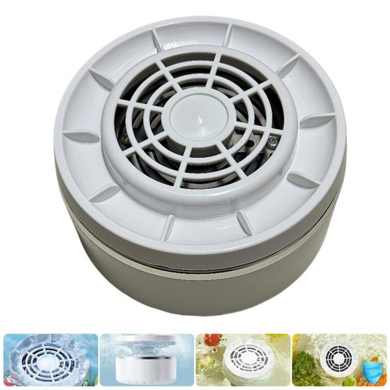 Fruit Vegetable Cleaner Deep Vortex Titanium Electrolysis Purifier 4-in-1 Smart Electric Fruit Washer for Meat Seafood Grains Waterproof Rechargeable