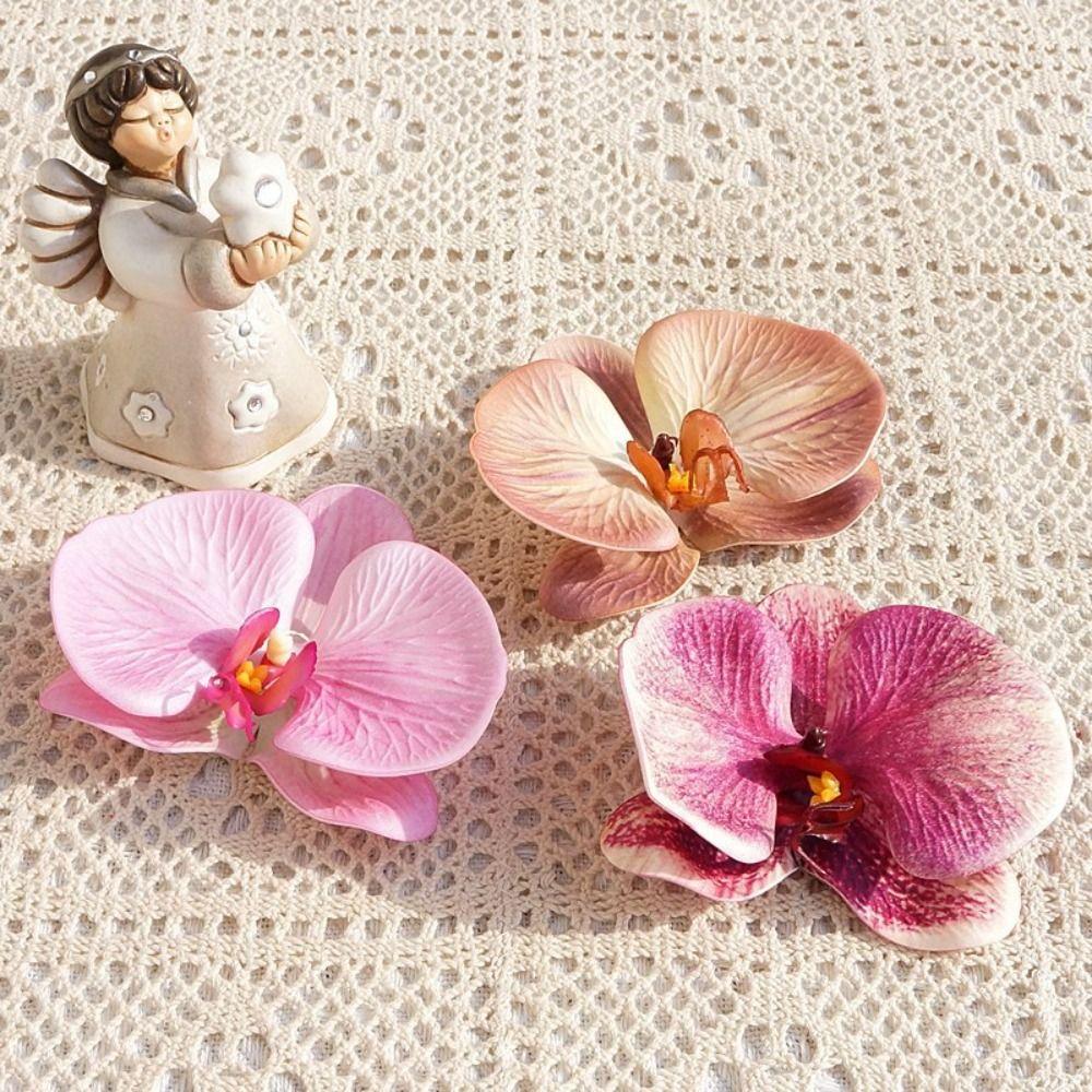 Headdress Simulated Flower Hairpin Handmade Accessories Earring Butterfly Orchid Flower Student