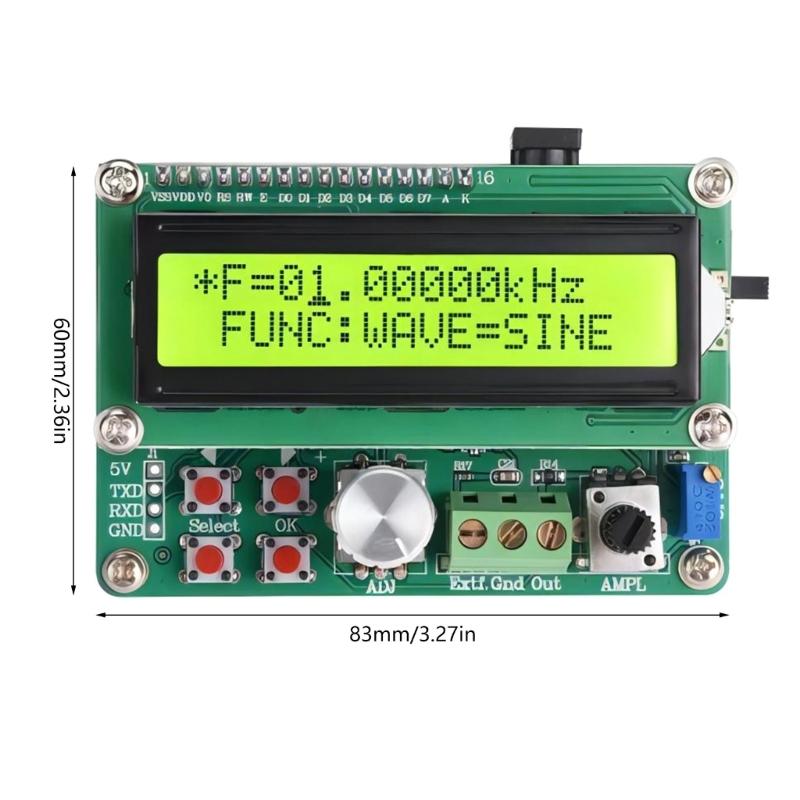 YE050 Power Arbitrary Waveform DDS Function Signal Generator with Digital LCD Frequency Meter 50MHz
