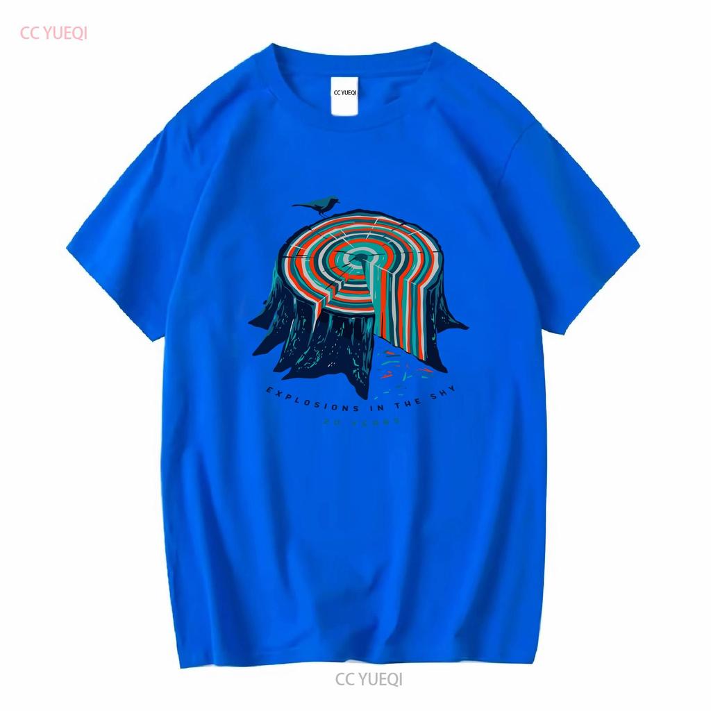 Explosions in the Sky 20 Years Anniversary T Shirt Size Large long sleeves vintage Washed homme Comfortable fashion