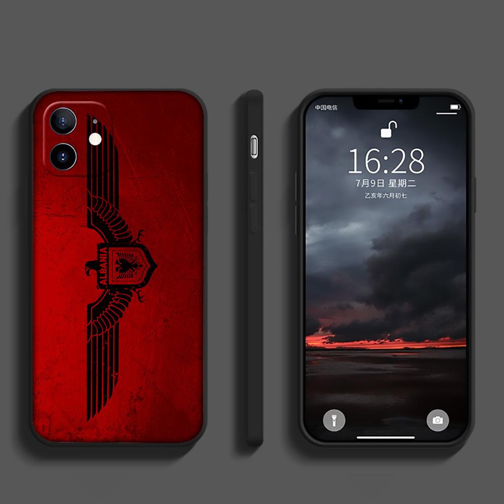 GX16 Албания, мягкий силиконовый чехол с флагом албанцев для iPhone 13 12 Mini 11 Pro XS Max XR X 8 7 6 6S Plus 5 5S SE 2020