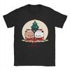 Hipster Merry Christmas & Happy New Year with Bubu & Dudu T-Shirt Men Round Neck T Shirts Short Sleeve Tees Gift Idea Clothing