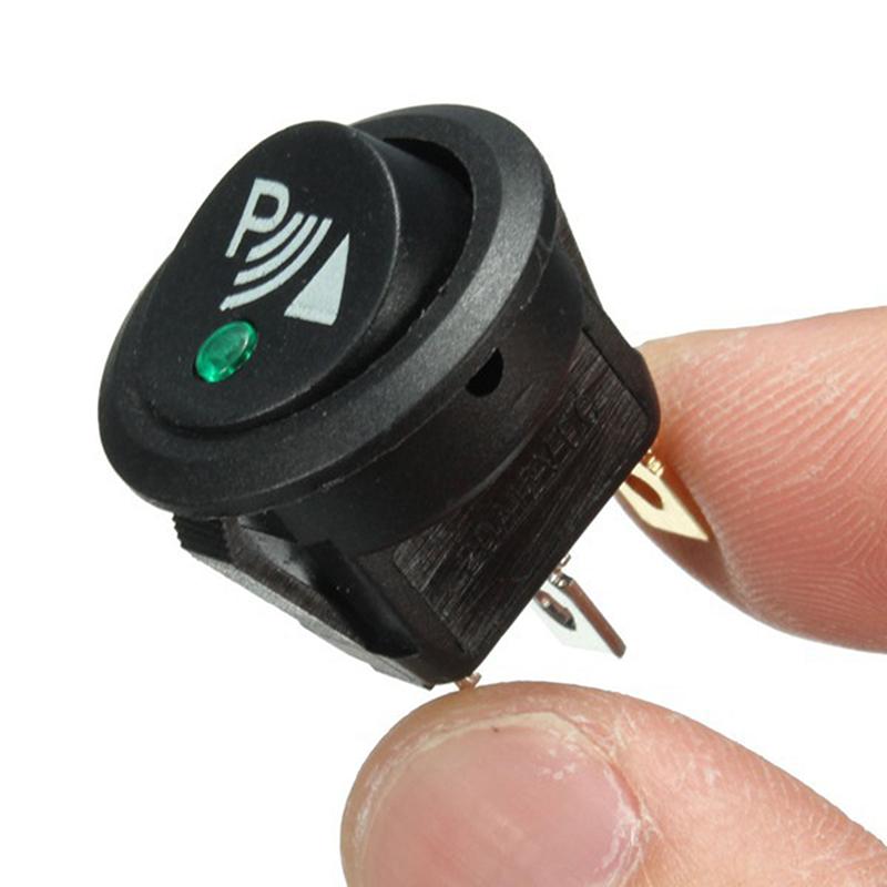 1pc KCD1-102N Car 3 Pin Rocker/Parking Off 12V DC Dashboard Switch Parking Reverse Sensor Front Rear Walking Reversing Sensors