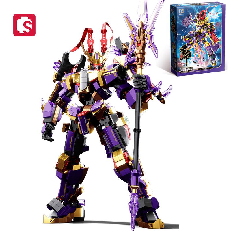 Нетоксичный Sembo Block Модель Мехи Креативный Робот Строительный Блок Moc Экшн Фигурки Меха Орнамент Детские Игрушки Для Детей Рождественские Подарки