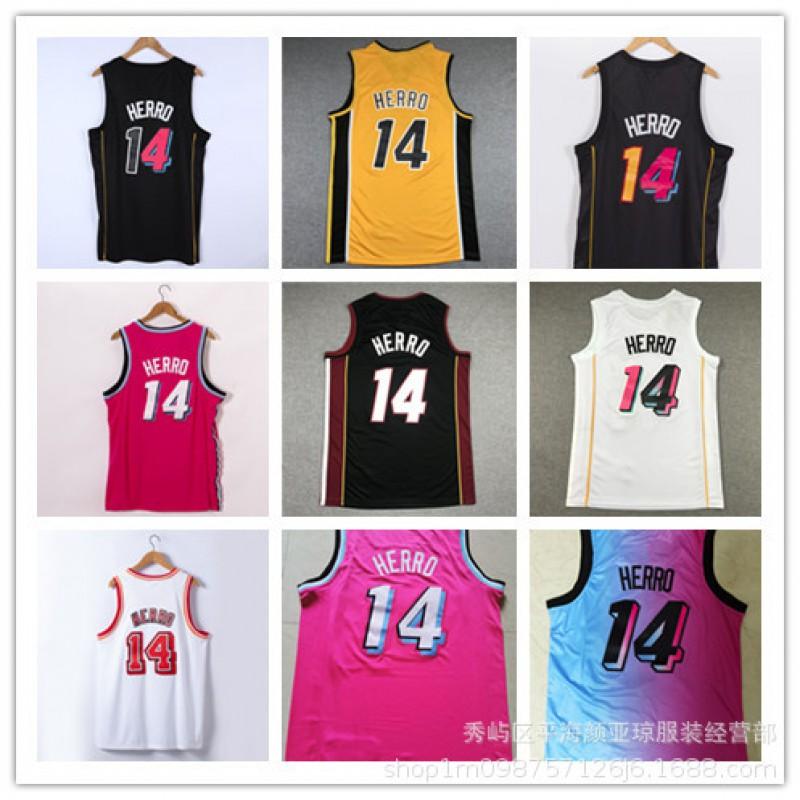 Miami Heat 14 Tyler Herro Embroidered Basketball Jersey Men Women Breathable Performance Sportswear Fall