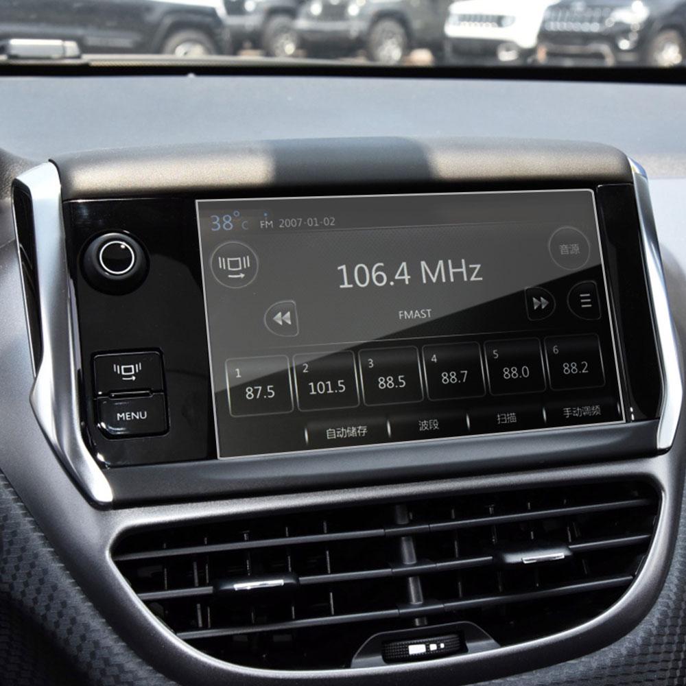 Защитная пленка для экрана навигации автомобиля для Peugeot 2008 208 2014 - 2017 ПВХ Защитная пленка для экрана автомобиля Наклейка Аксессуары