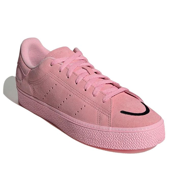 adidas Originals Face X Atmos X Stan Smith Cs Универсальные Удобные Минималистичные Нескользящие Прочные Низкие Кеды для Скейтбординга Мужские Кеды Розовый IG4122