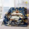 Mbappe Personalized Name Blanket Multipurpose Personalized Blanket Soft Warm Cozy Suitable For Livingroom Home Decor Chair Office