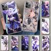 Чехол для телефона Genshin Impact Кэцин Для iPhone 11 12 13 Mini 14 15 Plus 16 Pro Max 17 Air 7 8 + SE Художественный Индивидуальный Fundas 11 1