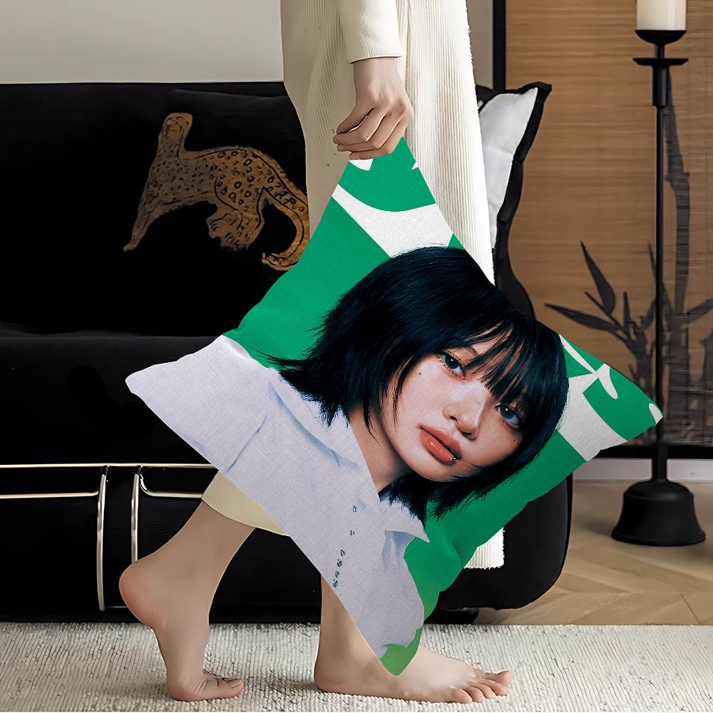 Kpop LLoona YYves Office Cushion Pillowcase Car Cushion Cover45X45CM Lumbar Pillowcase Sofa Pillowcover