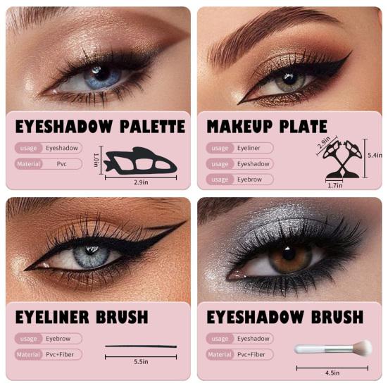 6 шт./набор трафаретов для теней для век для начинающих, подводка для глаз, руководство по бровям, помощник, формирователь теней для век