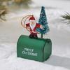 Christmas Mailbox Ornament Metal Mailbox Hanging Decoration with 3D Snowman Santa Elk Tree Figurine Iron Art Letter Box for Tree Home Decor