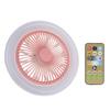 E27 30W 10.2 Inches 3 Speeds Timing Ceiling Fan with LED Lights Remote Control