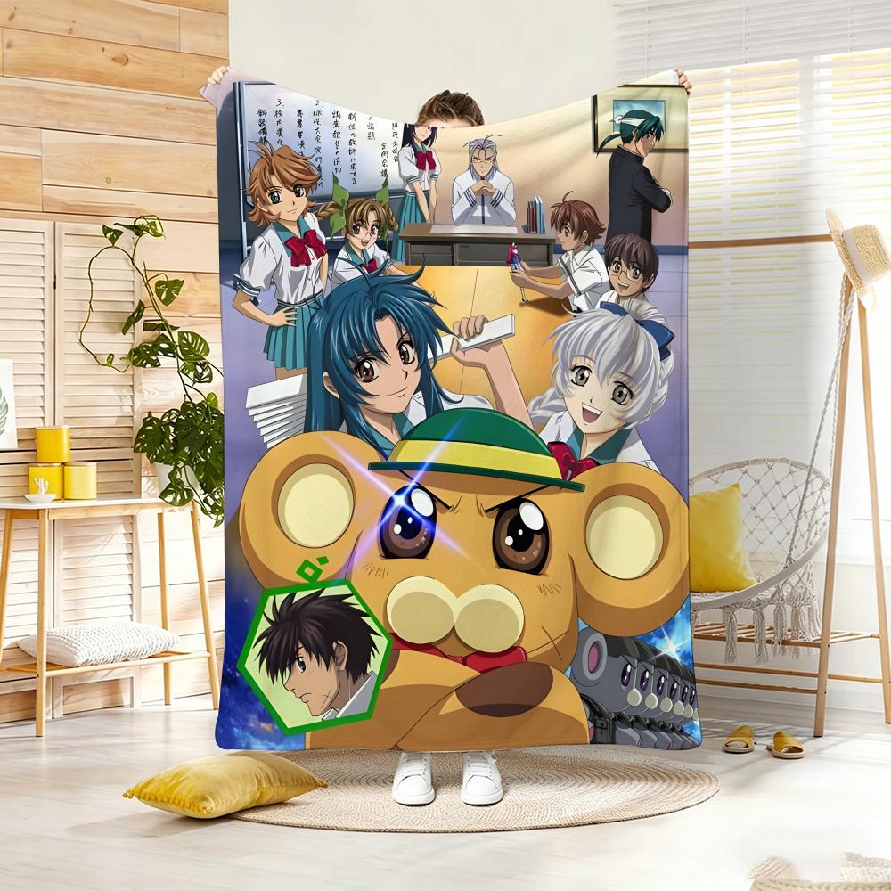 Военное аниме Меха F-Full Metal Panic Бросок Легкое 240 г Фланелевое одеяло Мягкое, приятное для кожи Для летнего охлаждения