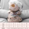Dog clothes hooded cotton-padded clothes high-value locomotive decorative four-legged clothes winter warm and velvet