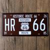 Жестяная табличка Route 66 для декора дома, спальни или бара