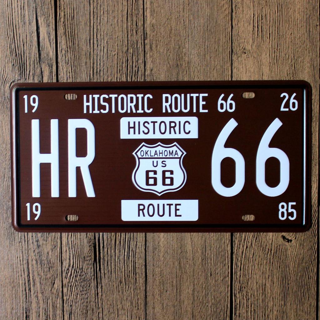 Жестяная табличка Route 66 для декора дома, спальни или бара