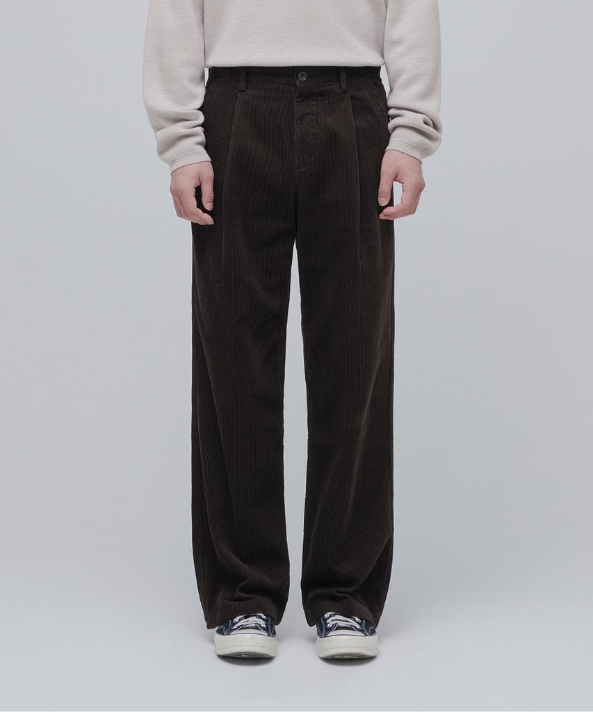 MUSINSA STANDARD Wide Corduroy Pants [Dark Brown]
