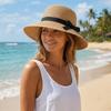 Wide Brim Straw Weave Sun Hat Bow Fisherman Hat Fashion Sunscreen Bucket Hat  Outdoor