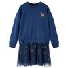 Navy Blue Long-sleeved Dress for Children 92/104/116/128/140