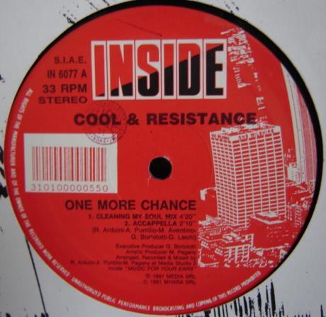 12inch Record COOL & RESISTANCE - One More Chance IN6077 Inside 1991 Italy Dance & Electronica Used