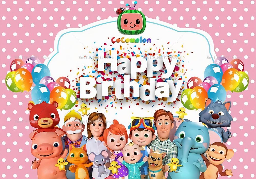 Cartoon Plim Backdrops Mi Primer Añito Kids Boys First Birthday Party Decoration Circus Balloon Rainbow Photography Backdrops