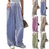 Women's Striped Casual Straight-Leg High-Waisted Loose Trousers