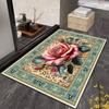 Ковер в европейском ретро-стиле с цветами, для гостиной, под диван, для спальни, прикроватный, для кабинета, коврик у входной двери, нескользящий, легкая роскошь, домашний декор