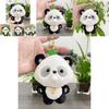 Enchanting Panda Plush Doll Keychain With Short Plush Texture Perfect For Collectors
