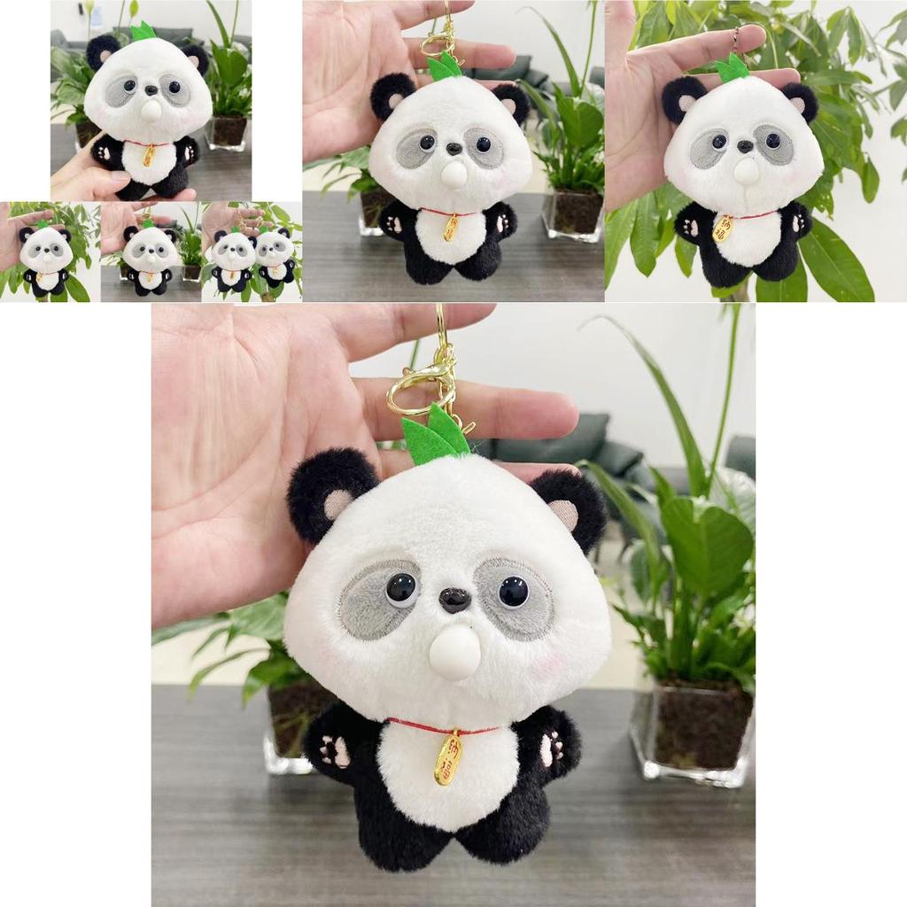 Enchanting Panda Plush Doll Keychain With Short Plush Texture Perfect For Collectors
