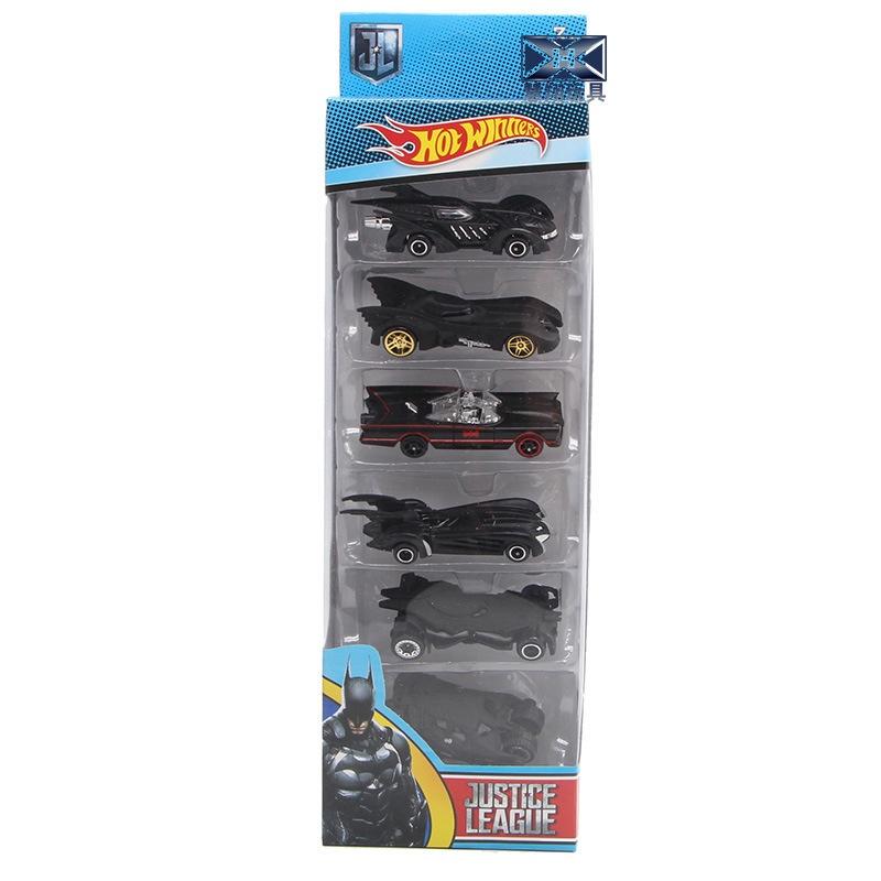 Классический набор из 6 литых машинок Hot Wheels Dc Comics Batman Batmobile для детей и взрослых