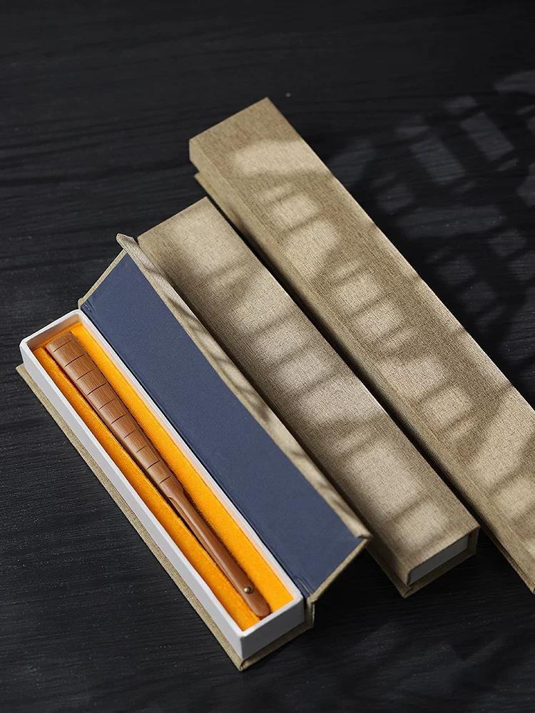 7/8/9/9.5/ 10inch Paper Fan Folding Fan Box Thickened Fan Box Brocade Blue Dragon Linen Brocade Box Folding Fan Box Gift Box
