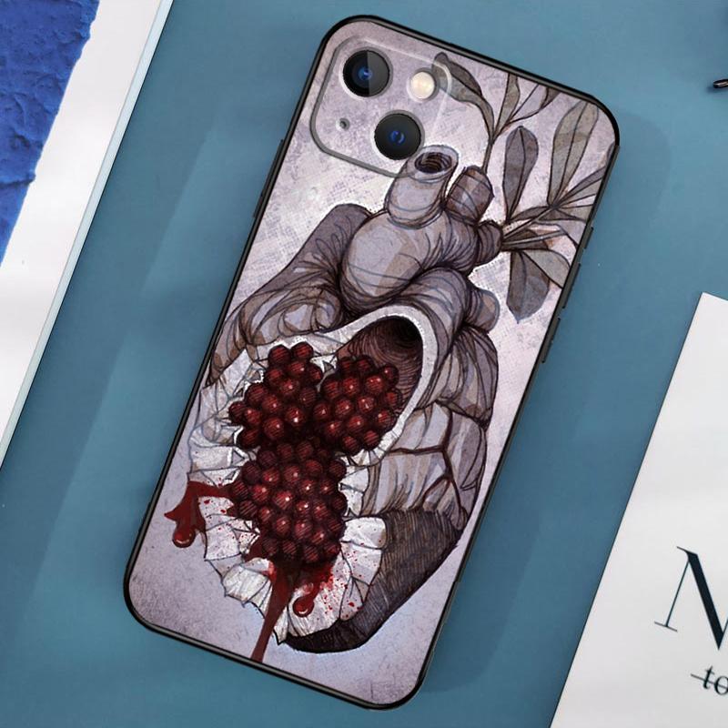 Чехол Food Fruit Red Pomegranate для iPhone 15 11 12 13 14 Pro Max 12 13 Mini X XS Max XR 7 8 Plus SE 2020 Cover Coque
