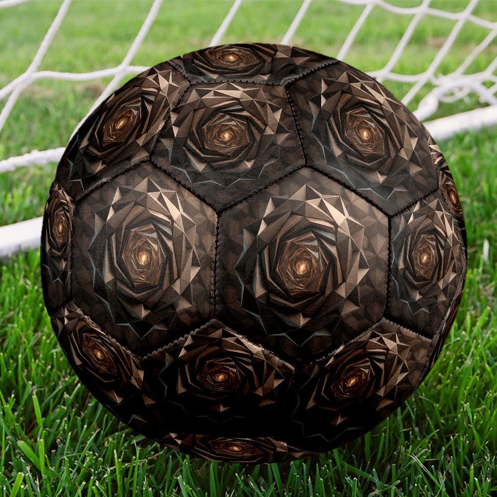 1pc Geometric Spiral Themed Soccer Ball, Size 5, Lightweight PVC Material, Outdoor Training Soccer Ball Gift. q62273