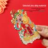 Wealth God Metal Fridge Magnet: New Year & Spring Festival Decorative Souvenir