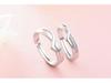Tonglin S925 Sterling Silver Adjustable Couple Rings - Personalized Wedding Bands for Men & Women.