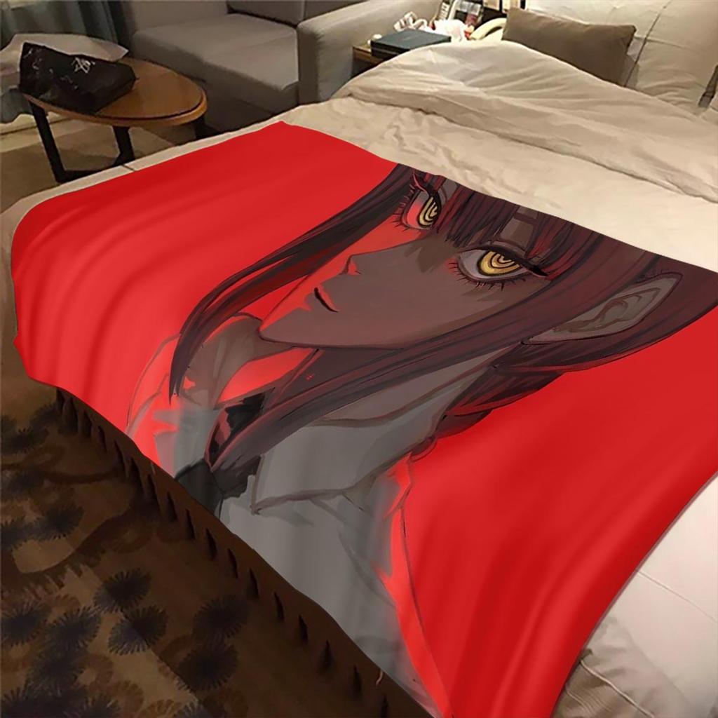 Одеяло с изображением бензопилы, Makima Pochita, фланелевое одеяло с изображением персонажа, удобное теплое одеяло, подарок для друга семьи