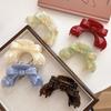 Korean Style Acetic Acid Bow Hair Claw Small Geometry Hair Crab Clip French Shark Clip  Headwear