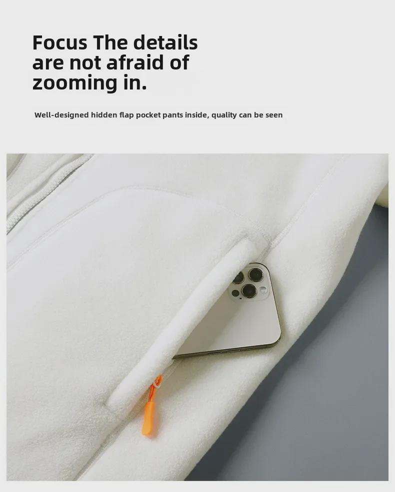 Double-Sided Coral Fleece Jacket - Multi-Color Couple's Autumn/Winter Top