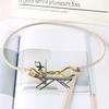 Fashion Gold Twists Knot Decoration Women Thin Belt For Fashion Dress And Summer Outfits