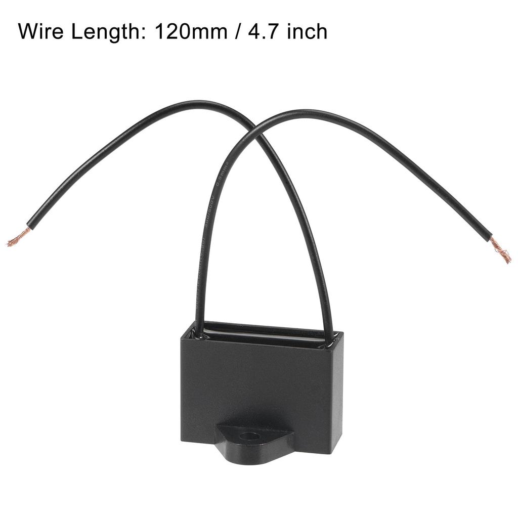 uxcell CBB61 4.75uF 250V AC 2-Wire Metallized Polypropylene Film Capacitor 37x26x15mm for Fan Pump Motor Generator