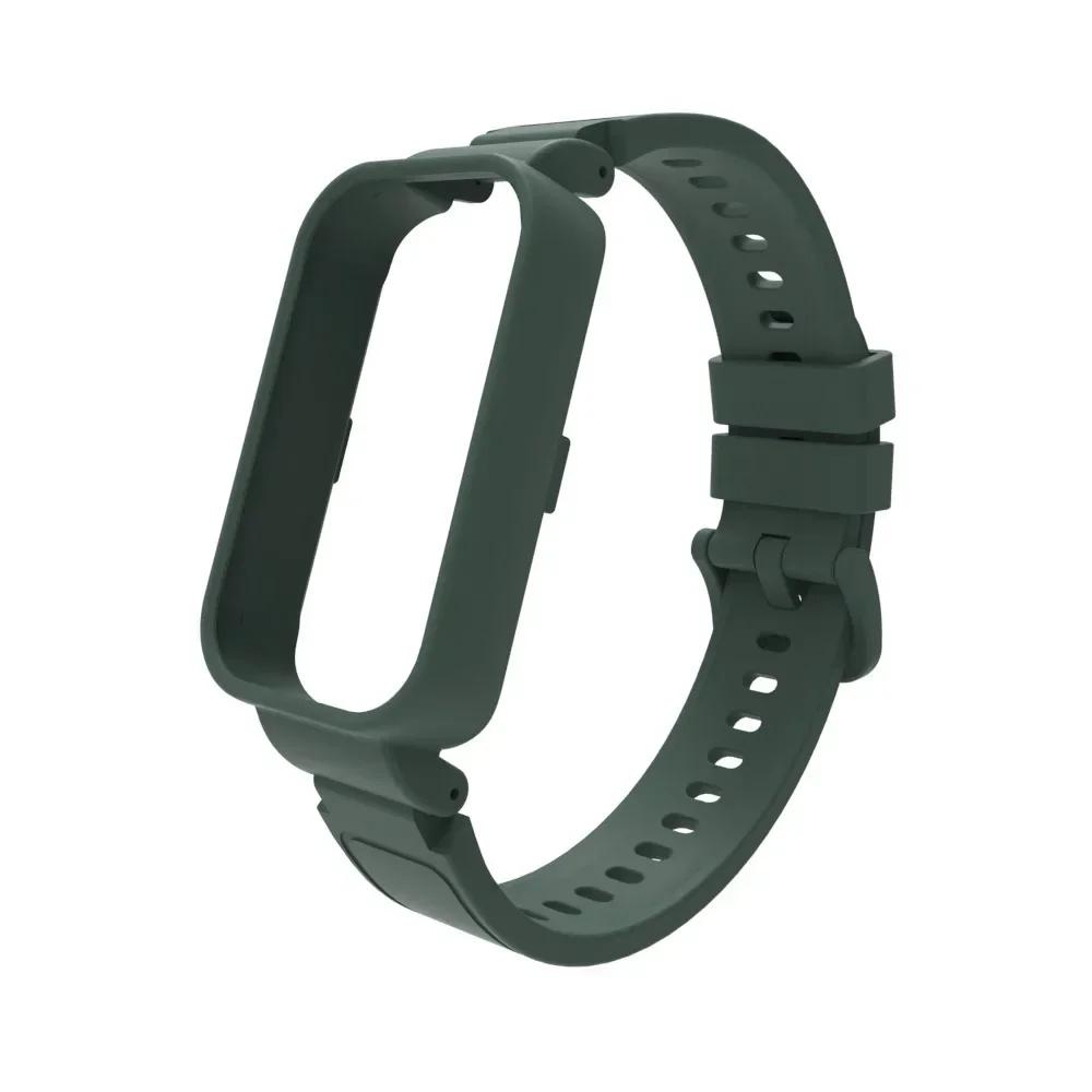 Силиконовый ремешок для часов для Redmi Smart Band 2, сменный спортивный браслет для Xiaomi Smart Band 8 Active, мягкий чехол, аксессуары
