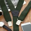 Strong Wide Suspenders 4 Topgal Y Thick Stitch Graphite