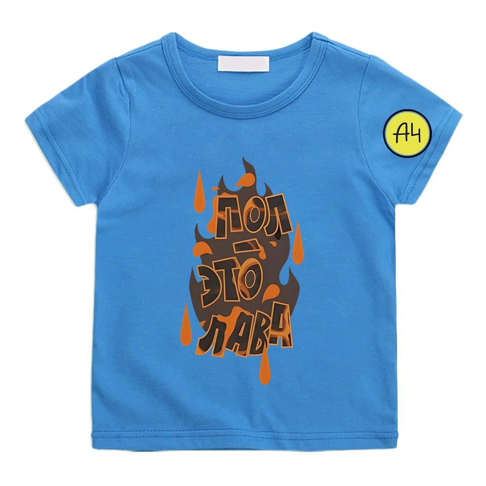 Футболка Merch A4 VladA4, футболка из 100% хлопка с короткими рукавами, повседневные детские футболки для мальчиков и девочек, забавные футболки с графическим принтом