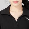 Puma Сплошное цветное повседневное свободное минималистское вязаное платье-поло с коротким рукавом женское платье черное 676658-01