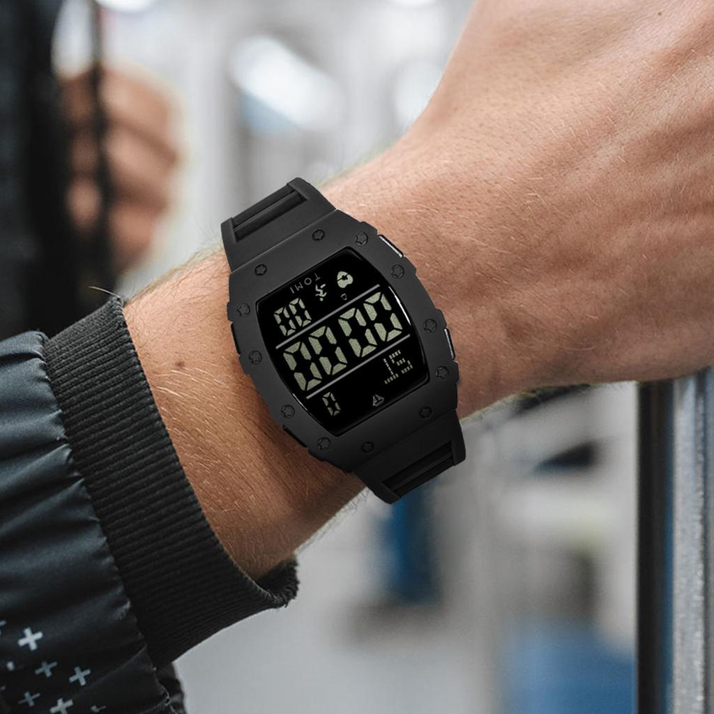 Спортивные мужские часы, простые большие цифровые электронные часы, студенческие модные многофункциональные мужские часы с кнопками