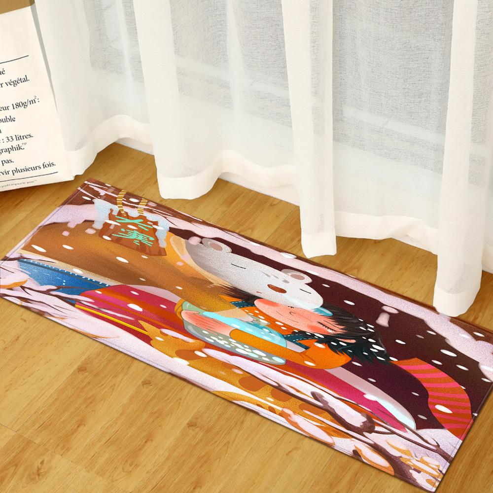 3D Цифровая Печать Коврик для Входной Двери с Рисунком Дерева, Длинный Кухонный Коврик, Впитывающий Нескользящий Коврик для Ванной Комнаты, Ковер для Гостиной