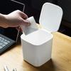Trash Can Portable Large Capacity Mini Nordic Style Garbage Holder for Desktop