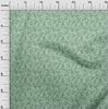 oneOone Cotton Flex Dusty Teal Green Fabric Autumn Fabric For Sewing Printed Craft Fabric By The Yard 40 Inch